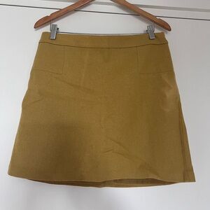 Mustard Mini Skirt Perfect For Fall!